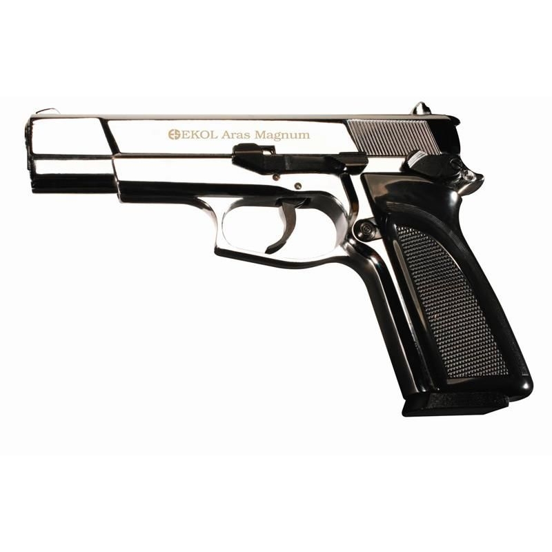 Obranná plynová pištoľ EKOL Aras Magnum Shiny Chrome 9 mm
